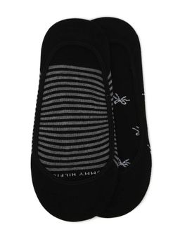 Tommy Hilfiger - Printed Black Cotton Socks (Pack of 2)