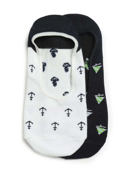 Tommy Hilfiger - Printed Multi-Color Cotton Socks (Pack of 2)