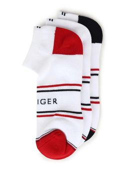 Tommy Hilfiger - Printed White Cotton Socks (Pack of 3)