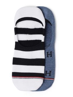 Tommy Hilfiger - Printed Blue Cotton Socks (Pack of 2)