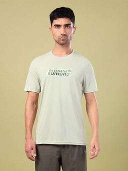 Technosport - Grey Men Printed Slim Fit Round Neck Sports T-shirt