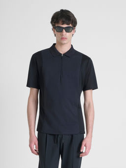 Antony Morato - Men Black Solid Regular Fit Stretchable Polo T-Shirt