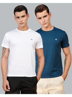 Parcel Yard - Men Round Neck Solid Multi Color T-Shirts (Pack of 2)