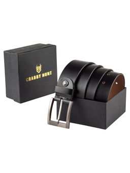 Crabby Hunt - Classic Black Leather Belt