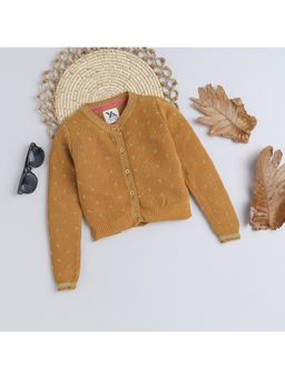 Yellow Apple - Mustard Cozy & Warm Kids Full Sleeve Cardigan