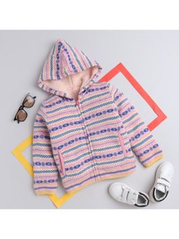 Yellow Apple - Pink Cozy & Warm Kids Full Sleeve Cardigan