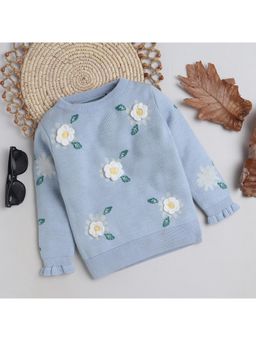 Yellow Apple - Blue Cozy and Warm Kids Full Sleeve Sweater