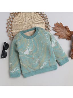 Yellow Apple - Green Cozy and Warm Kids Full Sleeve Sweater