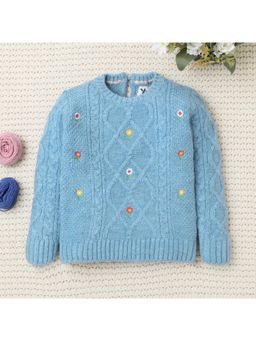 Yellow Apple - Blue Cozy and Warm Kids Full Sleeve Sweater