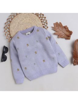 Yellow Apple - Purple Cozy and Warm Kids Full Sleeve Sweater