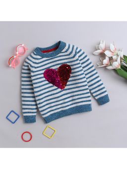 Yellow Apple - Teal Cozy and Warm Kids Full Sleeve Sweater