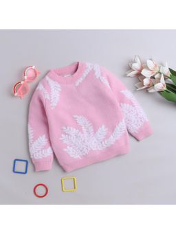 Yellow Apple - Pink Cozy and Warm Kids Full Sleeve Sweater