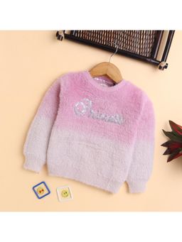 Yellow Apple - Pink Cozy and Warm Kids Full Sleeve Sweater