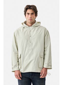 Snitch - Beige Plain Full Sleeves Regular Casual Jacket for Men