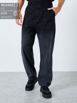 Styli - Men Acid Wash Loose Fit Jeans
