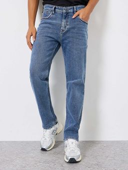 Styli - Men Regular Fit mid-wash blue Jeans