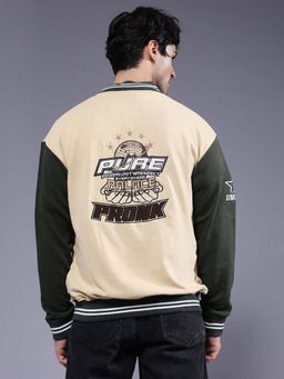 PRONK - Respect Men Varsity Embroidered Bomber Jacket
