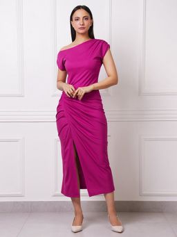 Exude - Pink Exude Vivienne Ruched Dress