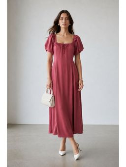 Virgio - Pink Solid Dress