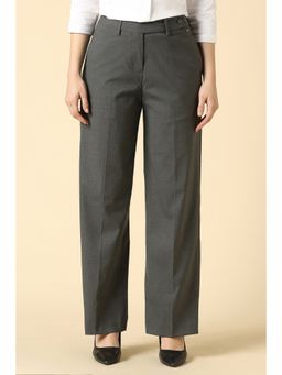 Allen Solly - Women Grey Solid Formal Trousers