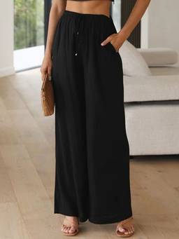 Oh Rare - Solid Colour Casual Women Loose Pant