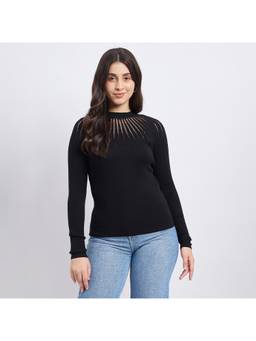 Madame - Black Knit Top