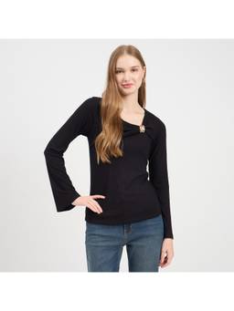 Madame - Textured Black Top