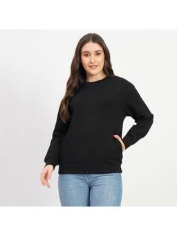 Madame - Solid Black Sweatshirt