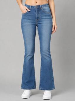 TARAMA - Women High-Rise Stretch Boot Cut Jeans