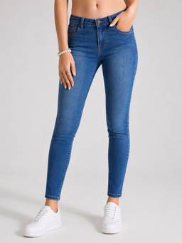 TARAMA - Women Mid-Rise Stretch Skinny Fit Jeans