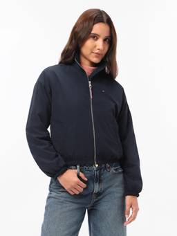 Tommy Hilfiger - Regular Fit Nylon High-Neck Bomber Jacket