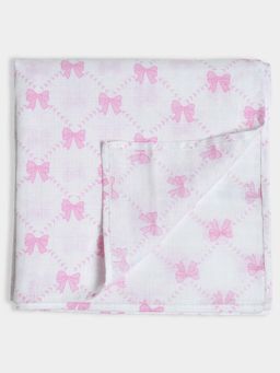 Mi Arcus - Printed Soft Muslin Swaddle Wrap for Newborn Baby - Pink, 0-12 M, 100x100 cm