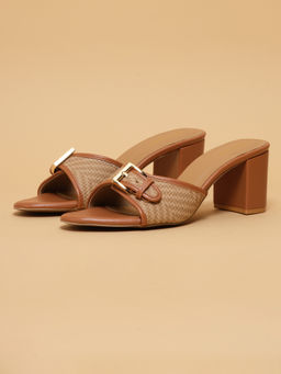 ERIDANI - Eden Tan Buckle Heels