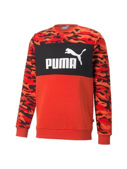 Puma - ESS Camo Crew Mens Red Sweatshirt