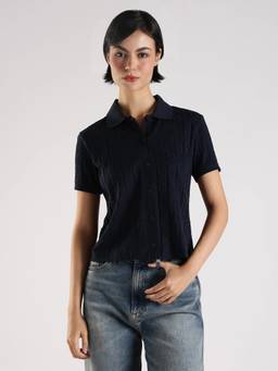 Calvin Klein - Regular Fit Cotton Spread Collar Shirt