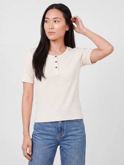 max - Women Ribbed T-Shirt White