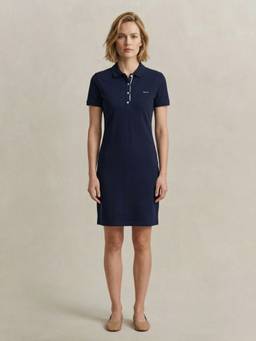 GANT - Women Navy Blue Slim Pique Dress
