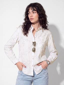 max - Urb_N Women Striped Shirt Off White