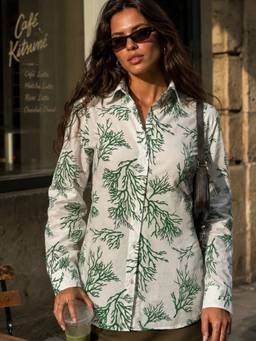 STREET 9 - Printed Shirt Green