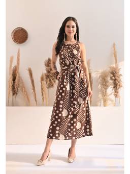 DECKEDUP - Mocha Moon Dress with Belt