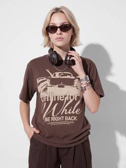 max - Urb_N Women Graphic T-Shirt Brown