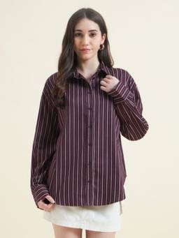 Beatnik - Stripes Wine Shirt