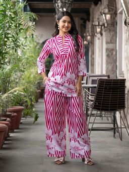 Readiprint - Curved Style Cotton Fabric Pink Co-Ord Set