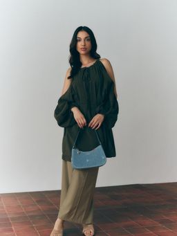 MIRAGGIO - Pixie Shoulder Bag-Blue (Medium)