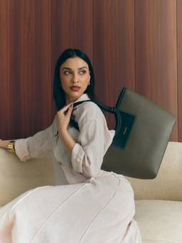 MIRAGGIO - Jordie Tote Bag-Green (Large)
