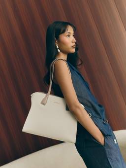 MIRAGGIO - Patricia Tote Bag-Ivory (Medium)