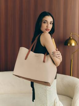 MIRAGGIO - Lextra Tote Bag-Beige (Large)