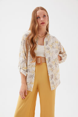 Sateen - Yellow Printed Pattern Shirt