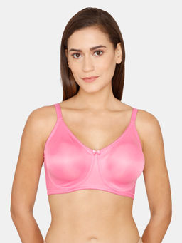 Zivame - True Curv Single Layered Non Wired 3/4th Coverage Super Support Bra - Ibis Rose
