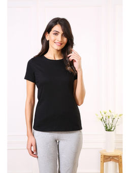 Van Heusen - Women Crew Neck & Short Sleeve Lounge T-Shirt - Black